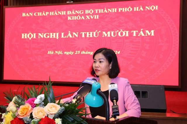 Phó Bí thư Thường trực Thành ủy Hà Nội Nguyễn Thị Tuyến được phân công điều hành Thành ủy Hà Nội