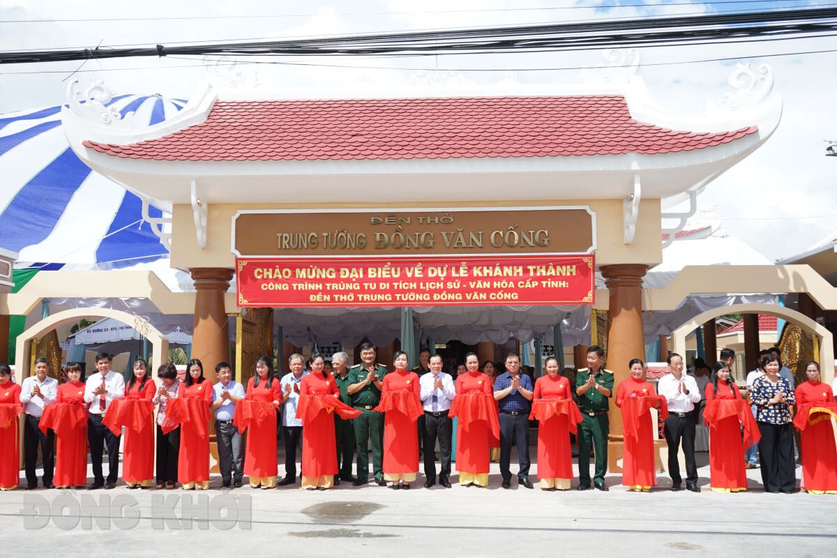 Khánh thành công trình trùng tu Di tích Đền thờ Trung tướng Đồng Văn Cống